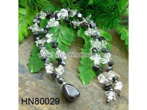 Hematite Nugeet Pendant Beads Stone Chain Choker Fashion Women Necklace